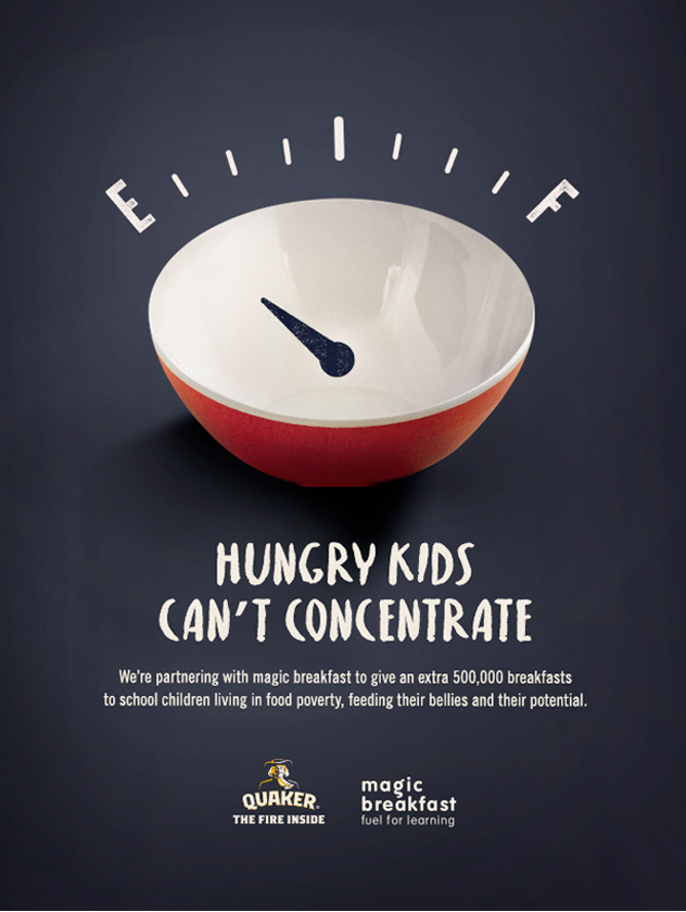 Hungry kids can't concentrate